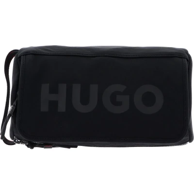 Afbeelding van HUGO Quentyn Washbag Toilettas, Heren, Maat: One Size, Black