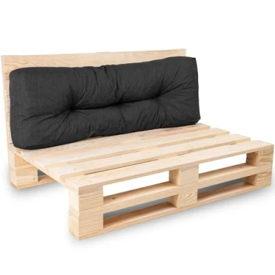 Afbeelding van Bananair Palletkussens/Matras voor Euro Pallet Tuinkussen Binnen/Buiten Kussen Matras, Stoel, Bank, Kussen, Zitplaats Waterdicht (Zwart, 120x40 cm)