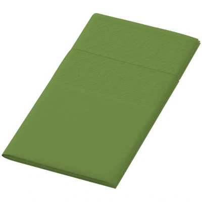 Afbeelding van Servetten tissue 33cm 3 laags leaf green 1/8 vouw
