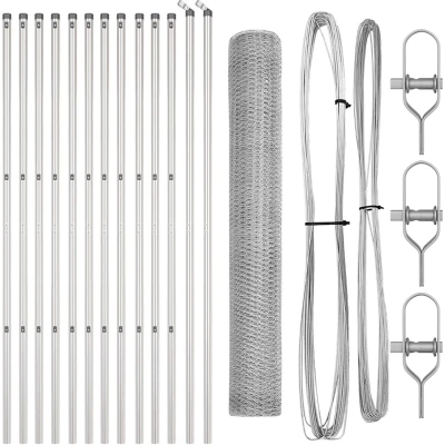 Afbeelding van vidaXL Hek Set van 2 Gegalvaniseerd staal 25 x 1,2 m Buitenhek