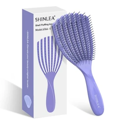 Afbeelding van haarborstel SHINLEA ontwarren voor krullend haar, ontluchtingsborstel föhnen en stylen van haar vermindert breuk, elimineert knopen, krullende vrouwen, mannen,