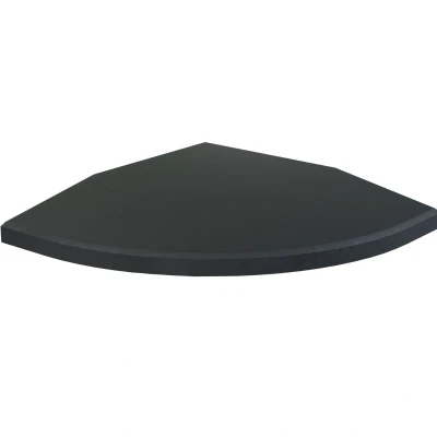 Afbeelding van NRG fitness Hoekprofiel Rubberen Tegel Met Waterdichte SBR laag 20x20x2 cm Zwart Rubber