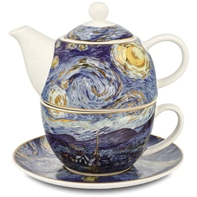 Afbeelding van Goebel Vincent van Gogh Theepot Tea for One Sterrennacht Porselein theekan 350ml