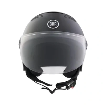 Afbeelding van BHR 834 Jethelm ECE goedgekeurde Scooterhelm Geschikt als Scooter Brommer Motor Snorfiets M Glans Zwart