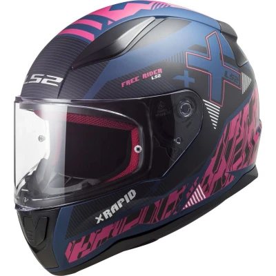 Afbeelding van LS2 FF353 Rapid Xtreet Helm, pink blauw, afmeting L voor man