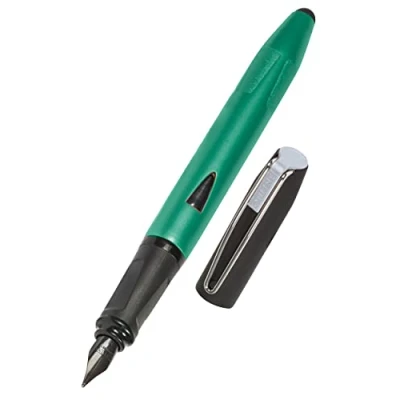 Afbeelding van Online vulpen Switch Plus, cartridge &amp; touchpen in één, voor tablets smartphones, multifunctionele pen incl. combi inktpatroon, groen, iridium penpunt M, 1 stuk (1 stuk)