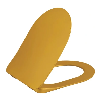 Afbeelding van Sanigoods Alpha softclose toiletzitting goud
