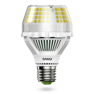 Afbeelding van SANSI 25W (vervangt 250W) E27 LED Lamp, 4000 lumen 5000K daglichtwit A19 superheldere energiebesparende Lampen voor keuken, kantoor, werkplaats, garage, niet dimbaar