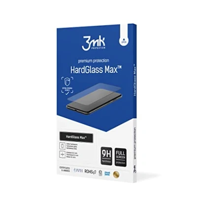 Afbeelding van 3MK HardGlass Max Sam A55 5G czarny/zwart, Volledig scherm glas (1 Stuk, Samsung Galaxy A55), Smartphone beschermfolie, Zwart