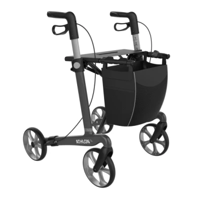 Afbeelding van Athlon Carbon Rollator Antraciet Zachte comfort banden