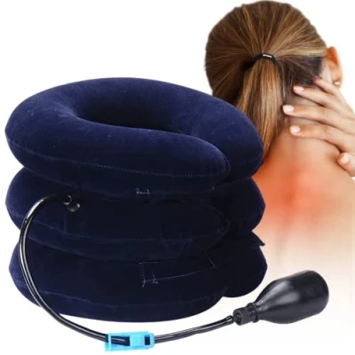 Afbeelding van OrtoPrime Cervical Traction Apparaat verlicht spanning nek baarmoederhalskraag nekpijn nekkussen nekstrekker houdingscorrector druk