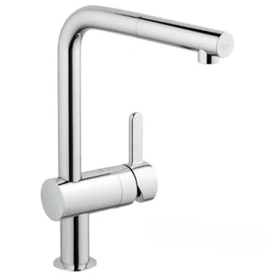 Afbeelding van Keukenkraan Grohe Flair L uitloop 1 Gats en Uittrekbare Handdouche Chroom