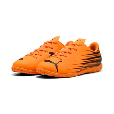 Afbeelding van PUMA Unisex Kids Attacanto Ii It Jr voetbalschoen, Heat Fire Zwart, 38.5 EU