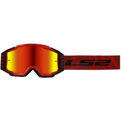 Afbeelding van LS2 crossbril Charger Pro rood met iridium vizier