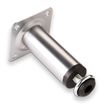 Afbeelding van Meubelvoet Kastpoot 100 mm met hoogteverstelling + 10 chroom mat van SO TECH