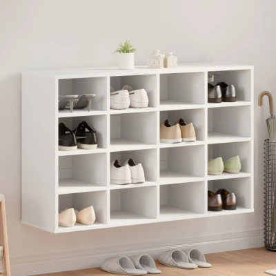 Afbeelding van vidaXL Schoenenkast met plank opslag Wit 103x30x51 cm Bewerkt hout