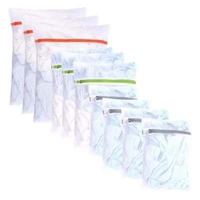 Afbeelding van 10 x premium wasnetset net voor wasmachine waszak in verschillende maten en met ritssluiting