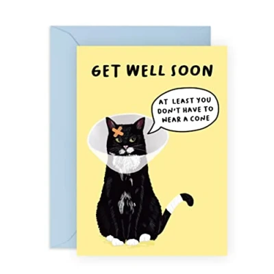 Afbeelding van CENTRAL 23 Get Well Soon Card Feel Better Grappige Cat Mom Dad Cheer Up Veganistische inkt Wordt geleverd met leuke stickers