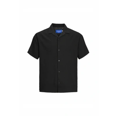 Afbeelding van JACK &amp; JONES Jorluke Crinkle Resort Shirt Ss Sn voor heren, zwart, XL