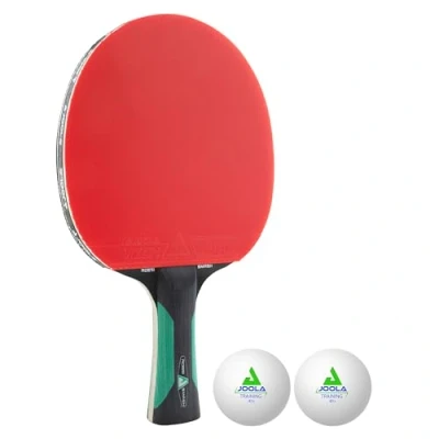 Afbeelding van JOOLA 53135 tafeltennisset Rosshead Smash tafeltennisbatjes, inclusief 2 tafeltennisballen met ITTF goedkeuring, 1,8 mm spons, (1 stuks)