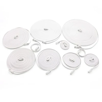 Afbeelding van 0,5 20m Cat6 platte Netwerkkabel Lan Ethernet Gigabit Kabel Cable Patchkabel RJ45 wit 10 lengtes