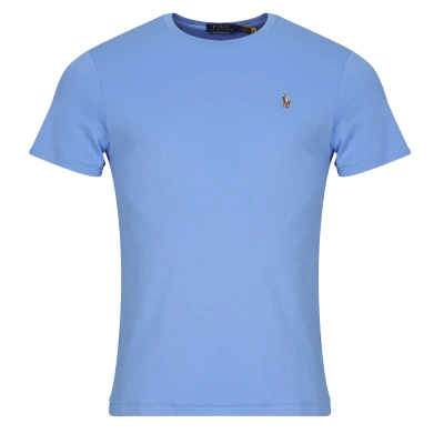 Afbeelding van Polo Ralph Lauren Custom SLIM FIT SOFT Cotton Tshirt basic, Heren, Maat: XL, Sky blue