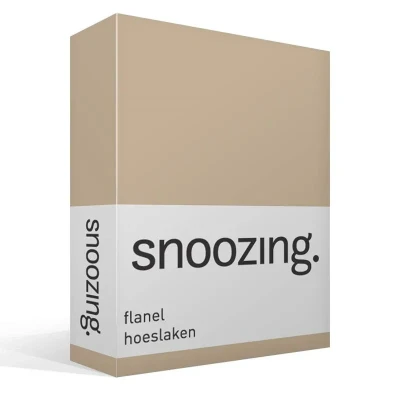 Afbeelding van Snoozing Flanel Hoeslaken Tweepersoons 120x200 cm Camel