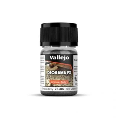 Afbeelding van Vallejo 26307 Landscape Textures 307 Graniet Grijs 0,2 0,6 mm 35ml Effecten potje
