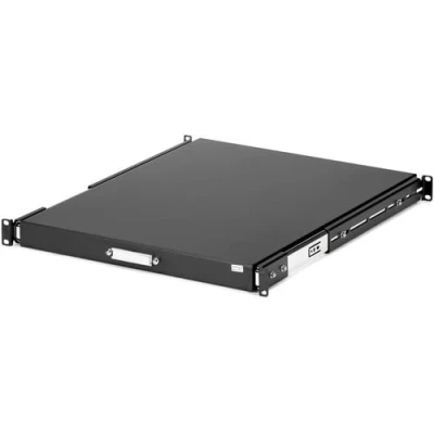 Afbeelding van StarTech.com 1U 56cm Diepe Uitschuifbare Plank Serverrack Serverkast Zwart