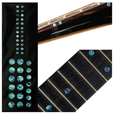 Afbeelding van Inlay Sticker Fret Markers voor Gitaren &amp; Bas Aangepaste Dots Set Abalone Blue, F 085CD BL AZ