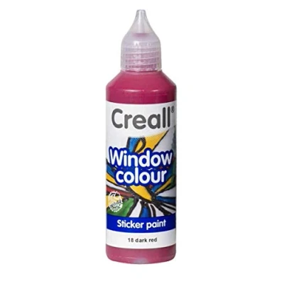 Afbeelding van Creall Glass glasstickerverf donker rood 1 FL 80 ML 20518