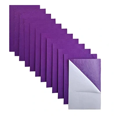 Afbeelding van Jtnohx zelfklevende viltlakens, 11 stuks stijf plakkerig vilt, 20 x 30 cm vilten vellen met achterkant voor knutselen, ladevoering juwelendoos, lade, doe het zelf (paars)
