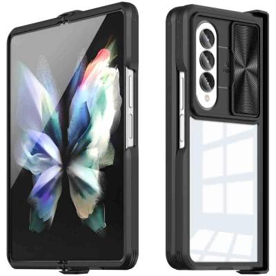 Afbeelding van Samsung Galaxy Z Fold 4 Hoesje Kunststof iMoshion Hardcase/Backcover Zwart Telefoonhoesje