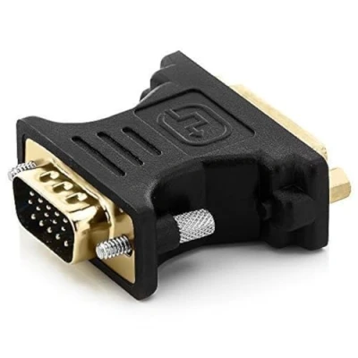 Afbeelding van deleyCON DVI I naar VGA Adapter Bus (24+5) Plug Vergulde Contacten Monitor PC Projector Grafische Kaart Zwart
