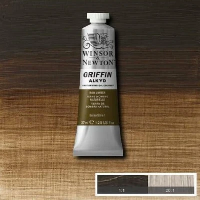 Afbeelding van Winsor &amp; Newton Griffin Alkyd Olieverf 37ML Raw Umber 554