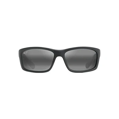 Afbeelding van Maui Jim Kanaio Coast Zonnebril, Heren, Maat: One Size, Matte soft black/white/blue