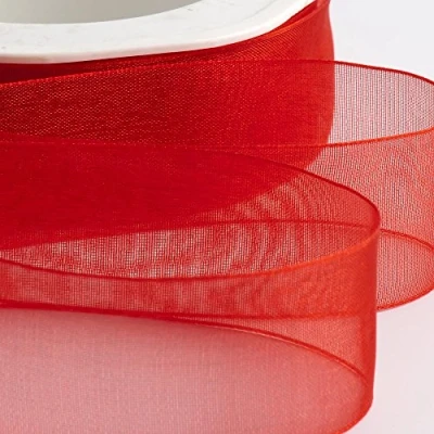Afbeelding van Italian Options Organza Lint 15mm x 20M Rood