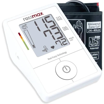 Afbeelding van Rossmax X1 Bloeddrukmeter Bovenarm Hartstichting Klinisch Gevalideerd Hartslagmeter Onregelmatige Hartslag Bewegingsdetectie Incl. Opbergzak en Batterijen Manchet 22 40 cm