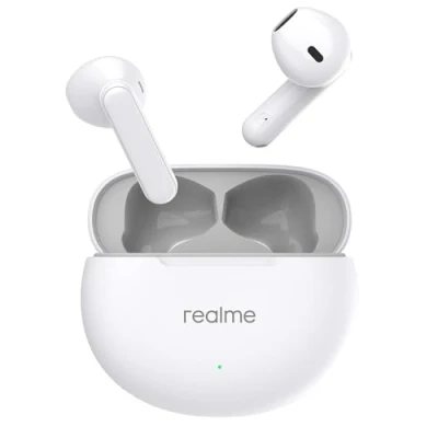 Afbeelding van realme Buds T01 Echt draadloze in ear oordopjes met AI ENC voor oproepen, 13 mm dynamische driver, tot 28 uur batterij, 88 latentie, Bluetooth V5.4 en Google Fast Pair (wit)