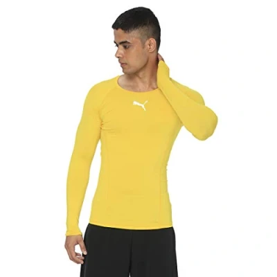 Afbeelding van PUMA heren Performance T shirt Liga Baselayer Tee Ls, cyber ??yellow, 44 46