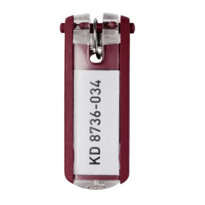 Afbeelding van Durable sleutelhanger Key Clip, rood, pak van 6 stuks