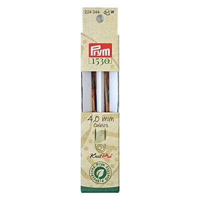 Afbeelding van Prym 224324 Naaldpunten CUBICS NATURAL gekleurd lang 11,6 cm 4,00 mm kousbreinaald, hout, meerkleurig, 4