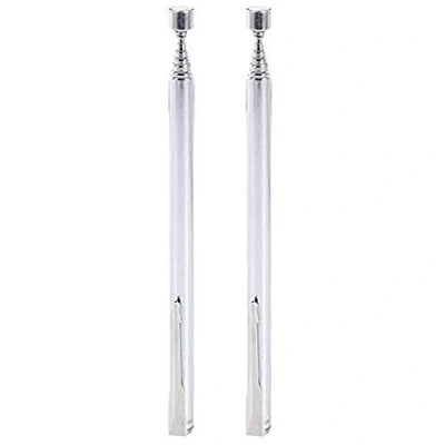 Afbeelding van POFET 2 stks telescopische magnetische pick up tool 26 inch staaf stok uitbreiding magneet handheld zilver