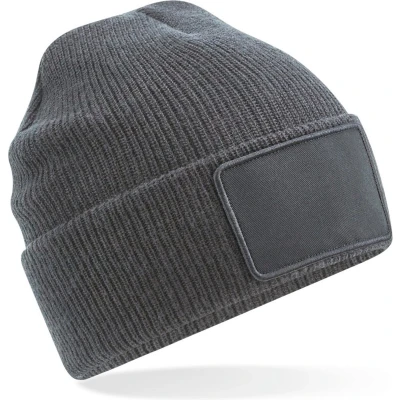 Afbeelding van Beechfield Thinsulate muts met afneembare patch B540 Graphite Grey