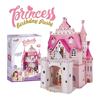 Afbeelding van Kinderknutsels l 3D puzzel voor Kinderen Prinsessenkasteel 95 Stukjes en 524 Stickers Speelgoed Vanaf 5 Jaar Ouder