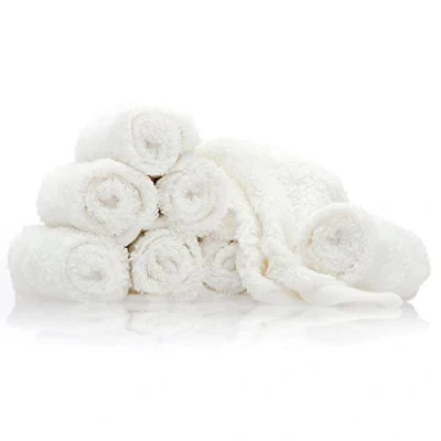 Afbeelding van Prince Lionheart Warmies Reusable 100% Bamboo Rayon Wipes (8 pack) Zachter Bamboe Geen Kleurstoffen/Bleekmiddelen Wit