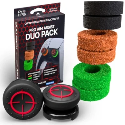 Afbeelding van ProFPS Duo Pack geschikt voor PlayStation 4 (PS4) &amp; 5 (PS5) Controller Precision Rings + Thumbsticks Mixed eSports Gaming Accessoires