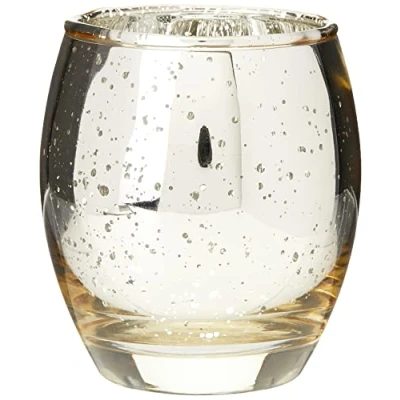 Afbeelding van Club Green Glazen kaarsenhouder, LG.Gold, 75 x 90 mm, goud, 25 17,5 10 cm