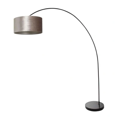 Afbeelding van Steinhauer Booglamp Solva zwart met zilvere kap 3895ZW