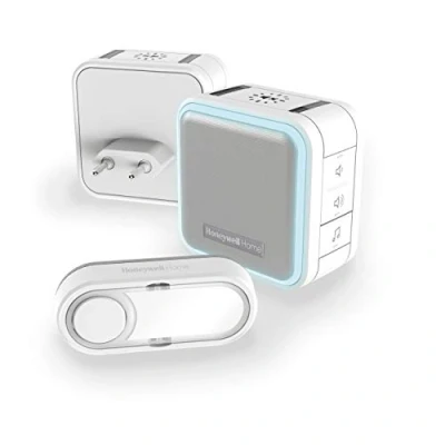 Afbeelding van Plug in deurbel Honeywell (Draadloos, 2 ontvangers, 150 meter, 84 dB)